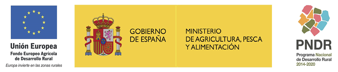 Unión Europea | Fondo Europeo Agrícola de Desarrollo Rural | Gobierno de España | Ministerio de Agricultura y Pesca, Alimentación | PNDR Programa Nacional de Desarrollo Rural 2014 - 2020